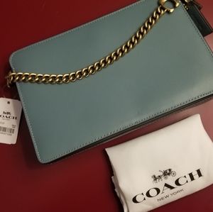 Coach Signature Leather Chain Crossbody NWT